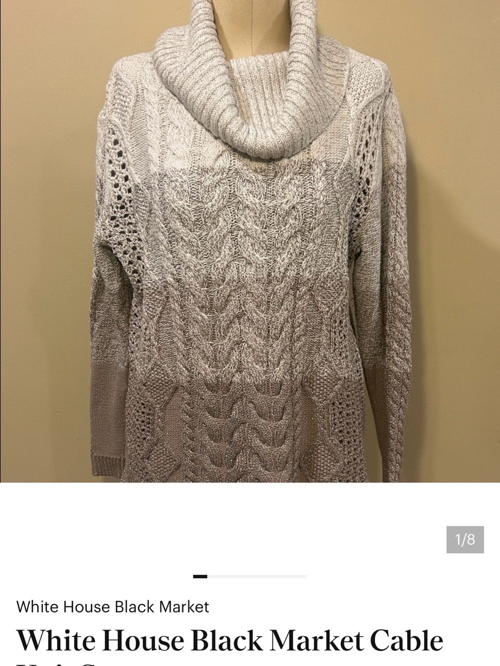 White House Black Market Cable Knit Sweater
